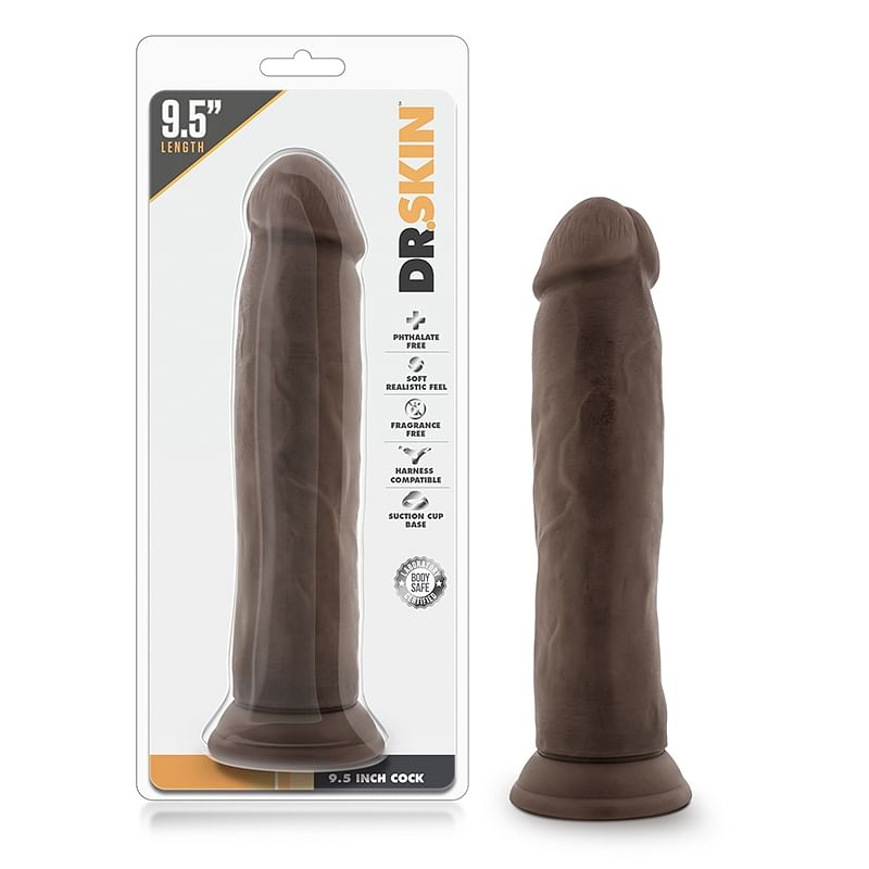 Dr. Skin 9.5in Dildo Brown