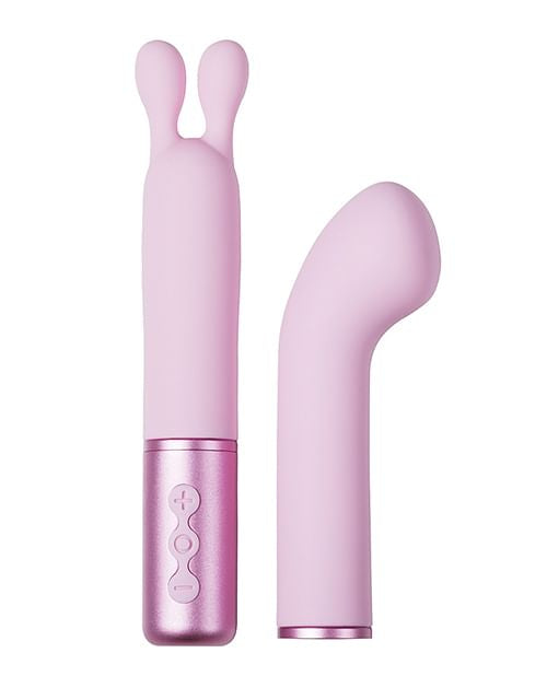 The Naughty Collection Interchangeable Heads Vibrator - Pinki Bundle